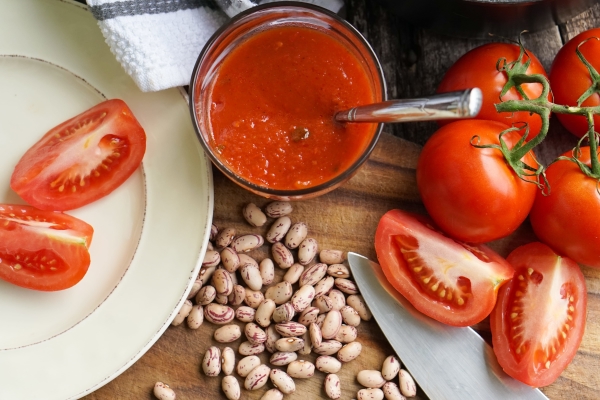 Borlotti Beans and Tomato Sauce