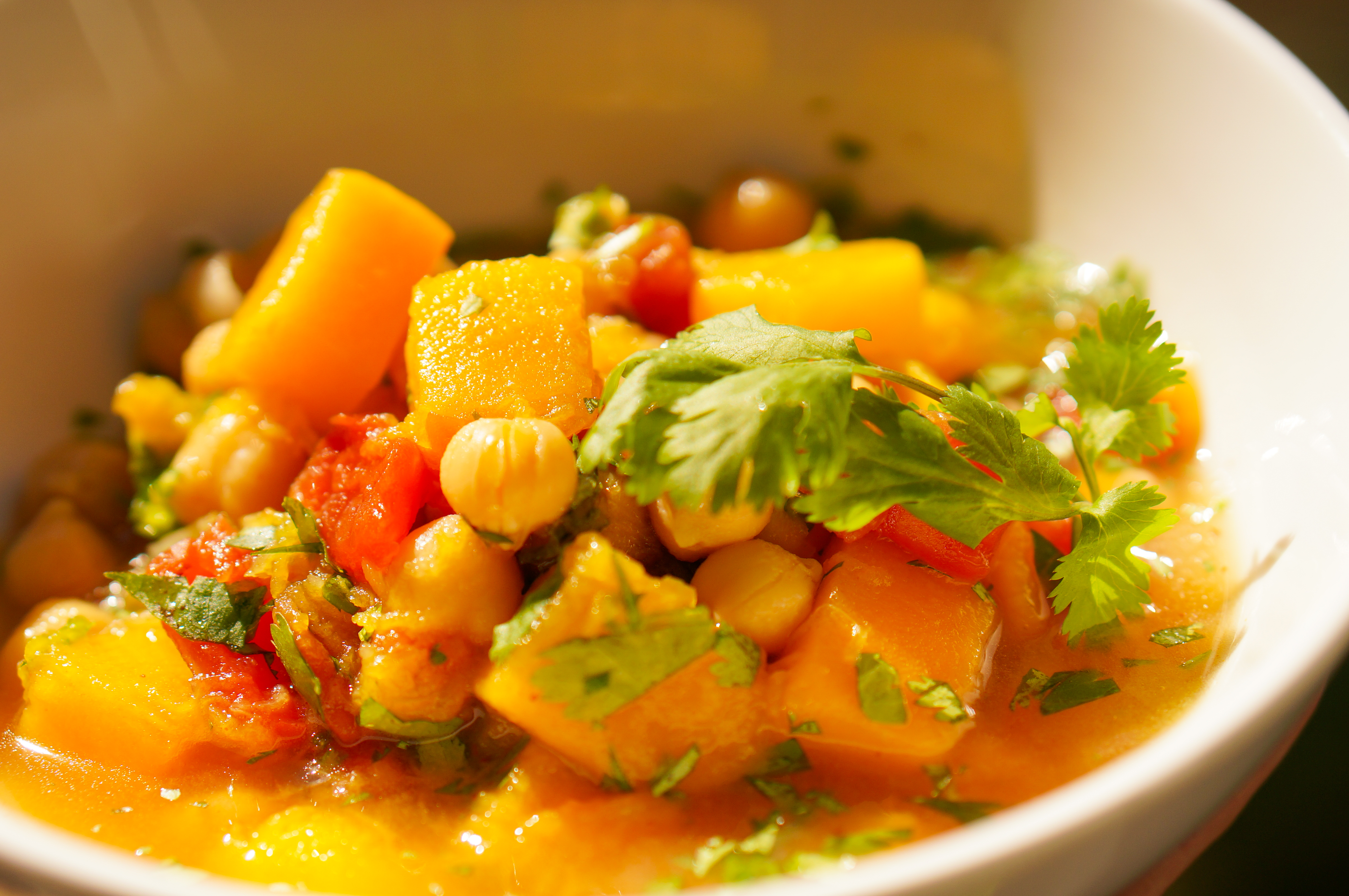 Moroccan Butternut squash and Chickpea Stew