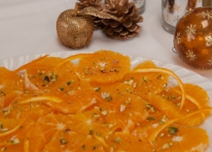 carpaccio of oranges with orange brandy