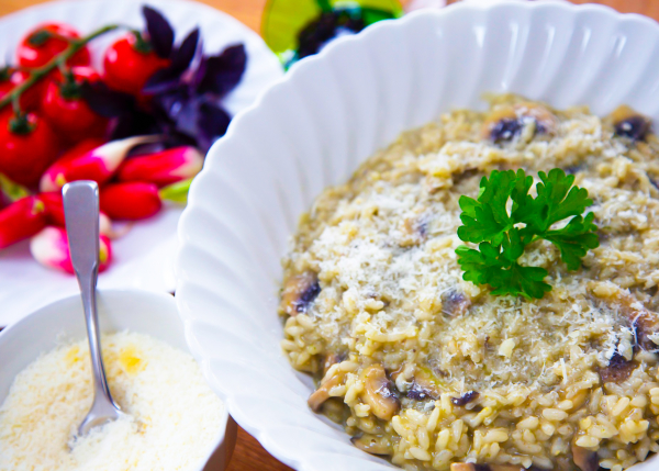 healthy risotto with mushrooms recipe