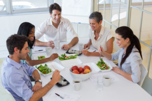 employees eating healthy